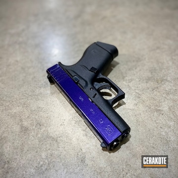 Glock 43 Pistol Cerakoted Using Hidden White And High Gloss Ceramic Clear