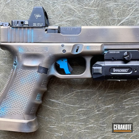 Powder Coating: S.H.O.T,Handguns,Glock 34,Burnt Bronze H-148,AZTEC TEAL H-349