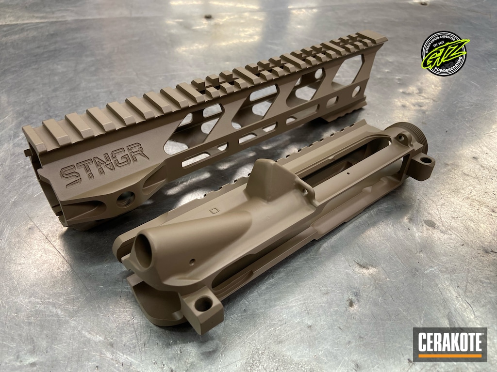 AR Builder Set Cerakoted using Flat Dark Earth Cerakote