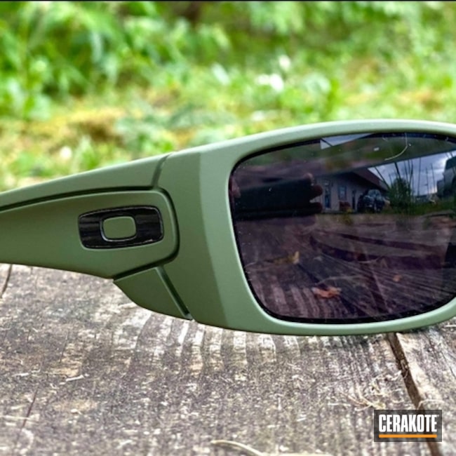 Oakley Sunglasses Cerakoted Using Multicam® Dark Green