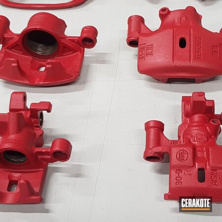 Powder Coating: Toyota,Rally,Rally Sport,RUBY RED H-306,Automotive,Brake Calipers