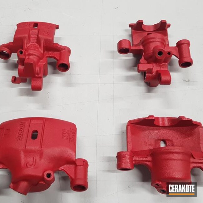 Calipers Cerakoted Using Ruby Red