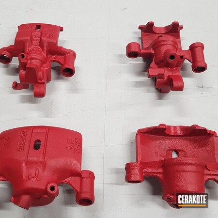 Powder Coating: Toyota,Rally,Rally Sport,RUBY RED H-306,Automotive,Brake Calipers