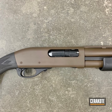 Remington 870 Cerakoted Using Plum Brown