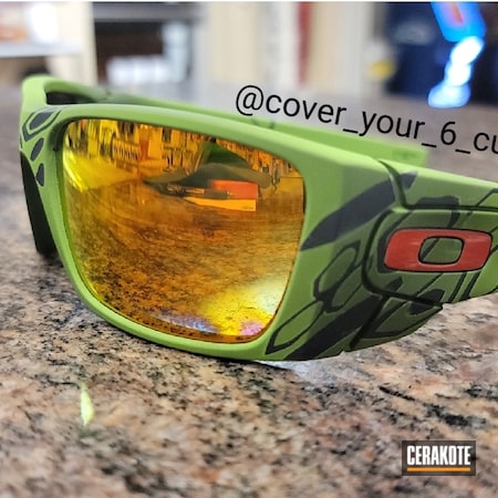 Powder Coating: Sunglasses,Zombie Green H-168,Oakley Fuel Cells,MULTICAM® BRIGHT GREEN H-343,Armor Black H-190,Oakley,Kryptek