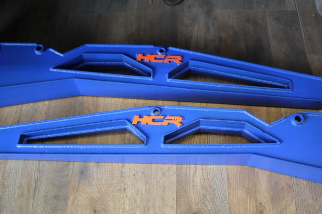 HCR Suspension Cerakoted using Hunter Orange and Blue Flame | Cerakote