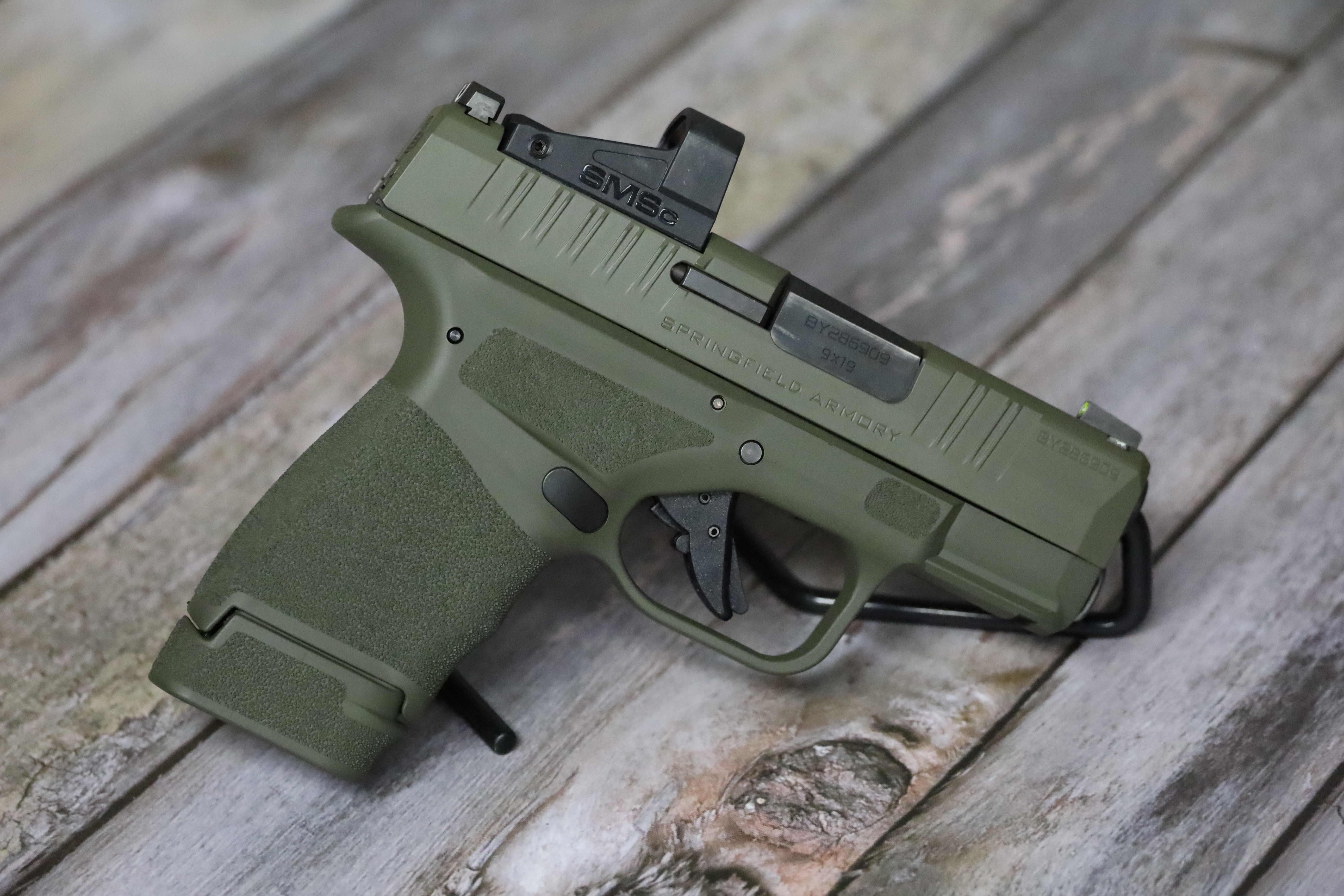 Springfield Armory Hellcat Pistol Cerakoted using O.D. Green | Cerakote