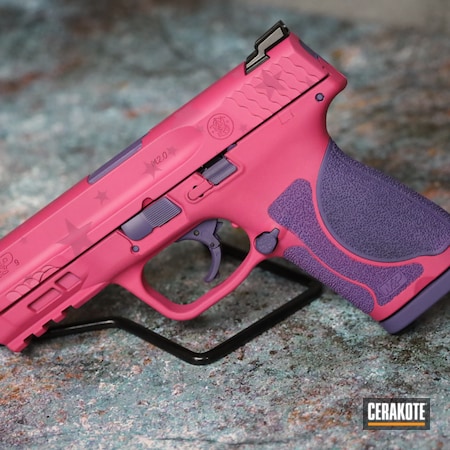 Powder Coating: 9mm,Smith & Wesson,M&P9,S.H.O.T,SIG™ PINK H-224,Pistol,M&P,Bright Purple H-217,S&W,Handgun