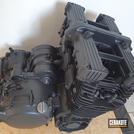 Powder Coating: CERAKOTE GLACIER BLACK C-7600,S.H.O.T,Motorcycle Parts