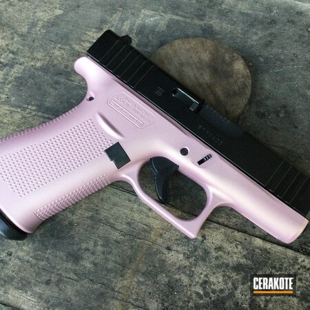 Powder Coating: Glock 43,9mm,Glock,Receiver,PINK CHAMPAGNE H-311,Frame,S.H.O.T,Pistol,Pistol Frame,43x