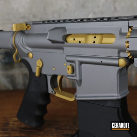 Powder Coating: Firearm,AR,S.H.O.T,Gold H-122,Titanium H-170