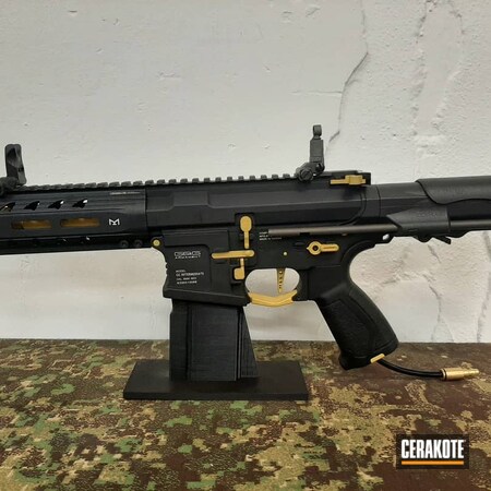 Powder Coating: m4,Graphite Black H-146,S.H.O.T,Airsoft,Gold H-122,AR15 Lower