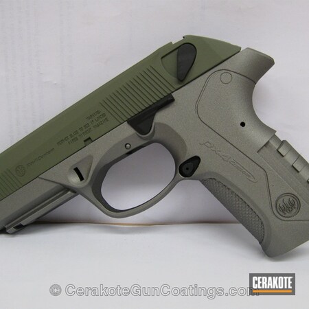 Powder Coating: Handguns,Forest Green H-248,Titanium H-170