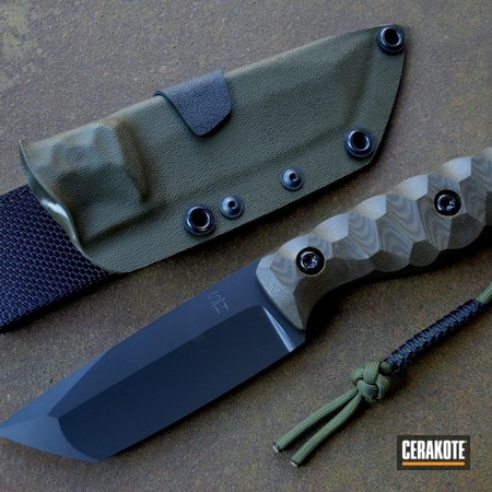 Powder Coating: Custom Knives,Graphite Black H-146,S.H.O.T,Armor Black H-190,Hand Made Knife
