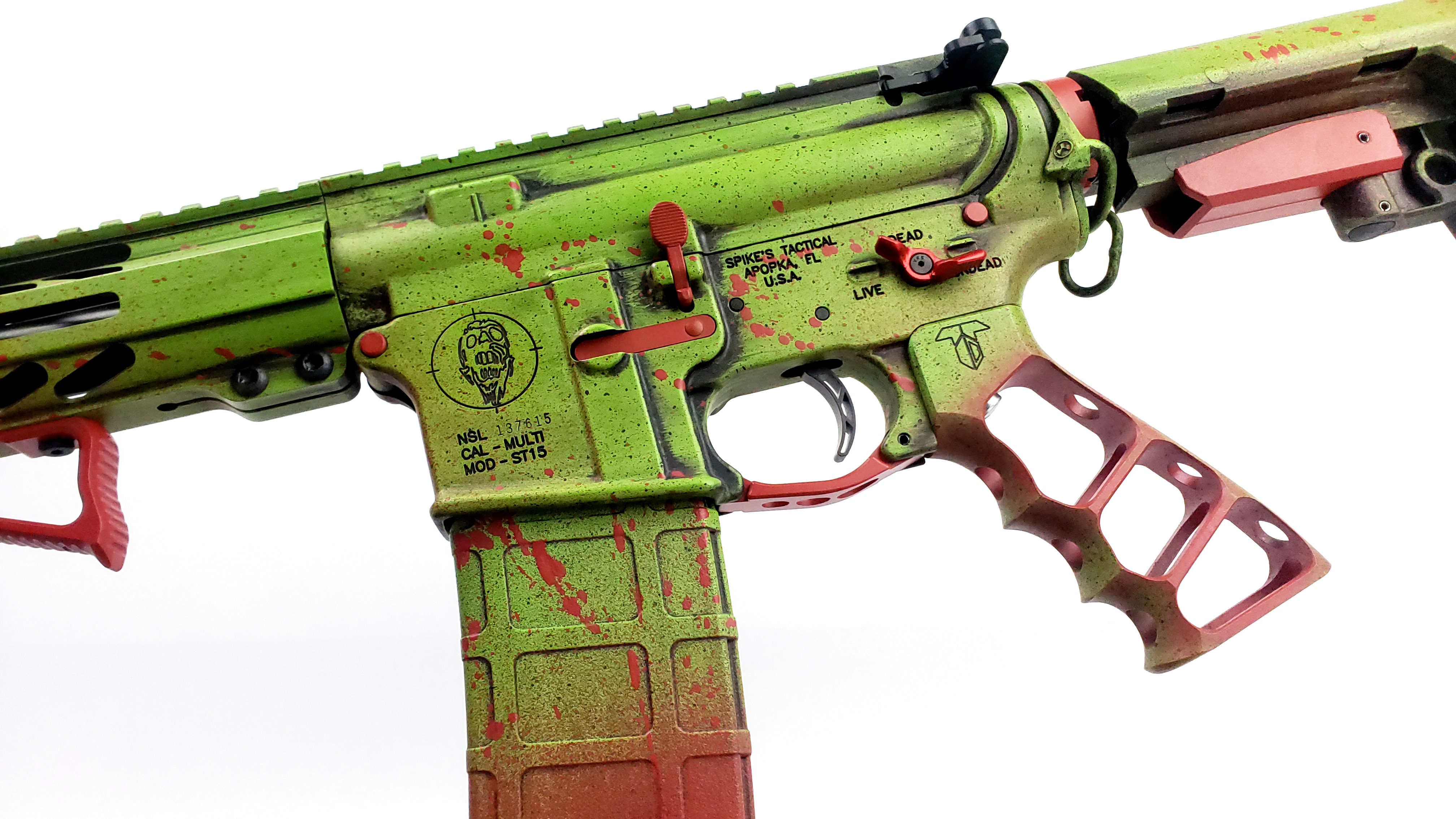 Spikes Tactical AR Build Cerakoted using Zombie Green and Graphite ...
