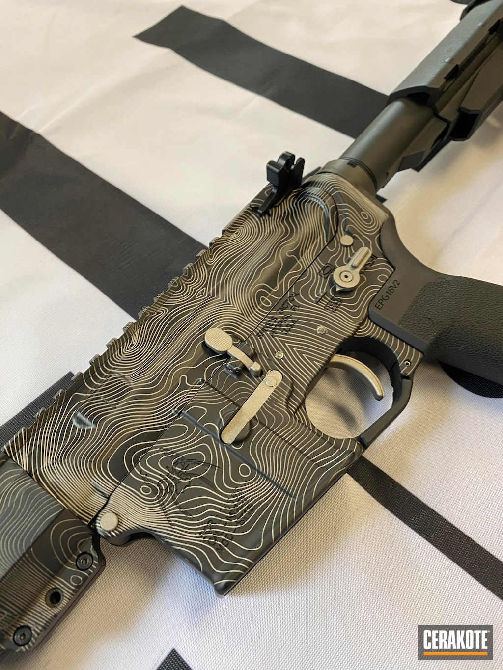 Topo Camo Ar Build Cerakoted Using Titanium And Graphite Black Cerakote Topo Camo Ar Build Cerakoted Using Titanium And Graphite Black Cerakote
