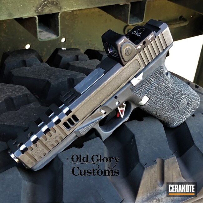 Custom Glock 20 Cerakoted Using Graphite Black And Tungsten