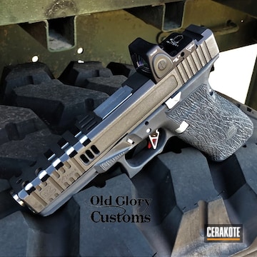 Custom Glock 20 Cerakoted Using Graphite Black And Tungsten