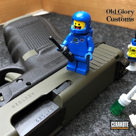 Powder Coating: Glock,S.H.O.T,Glock 21,O.D. Green H-236,Legos,45 ACP