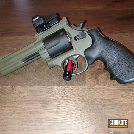 Powder Coating: Smith & Wesson,S.H.O.T,Armor Black H-190,O.D. Green H-236,.357