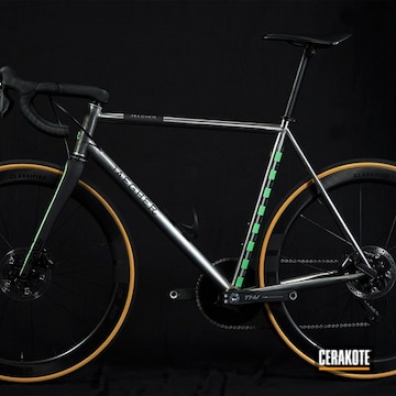 Jaegher Bicycle Cerakoted Using Parakeet Green And Graphite Black