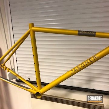 Jaegher Bicycle Frame Cerakoted Using Sunflower