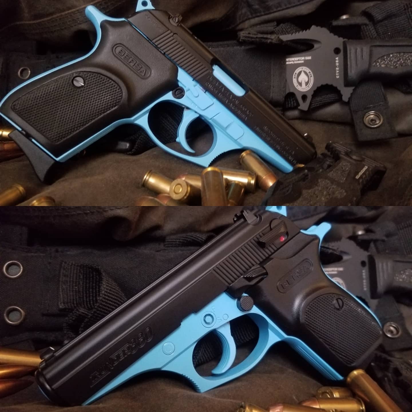 Blue Raspberry Cerakote Bersa Thunder 380 Pistol Cerakoted using Blue Raspberry | Cerakote