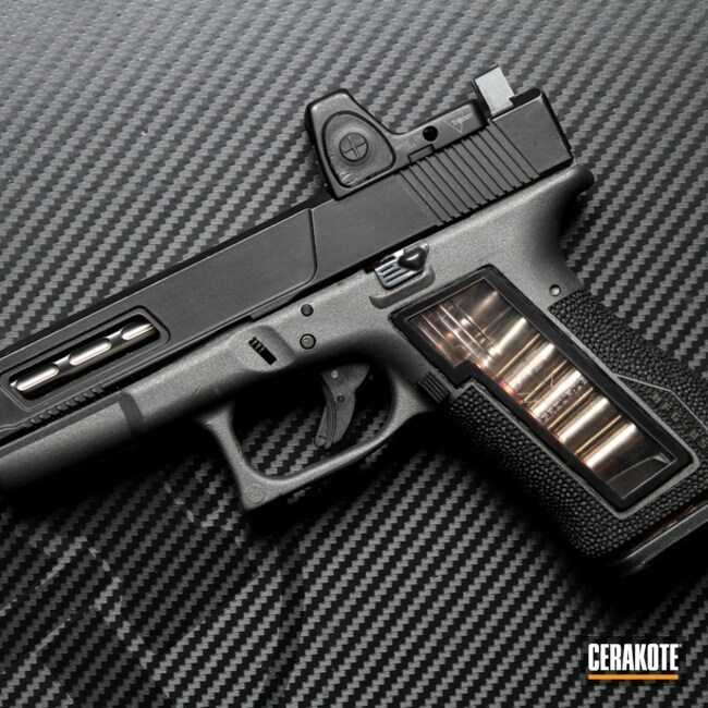 Glock 19 Cerakoted Using Graphite Black And Tungsten