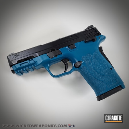 Powder Coating: Smith & Wesson,M&P Shield EZ,S.H.O.T,Pistol,Sky Blue H-169
