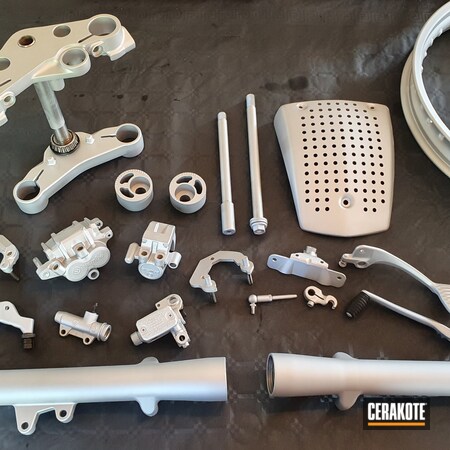 Powder Coating: Satin Aluminum H-151,Ducati,Automotive,Motorcycle