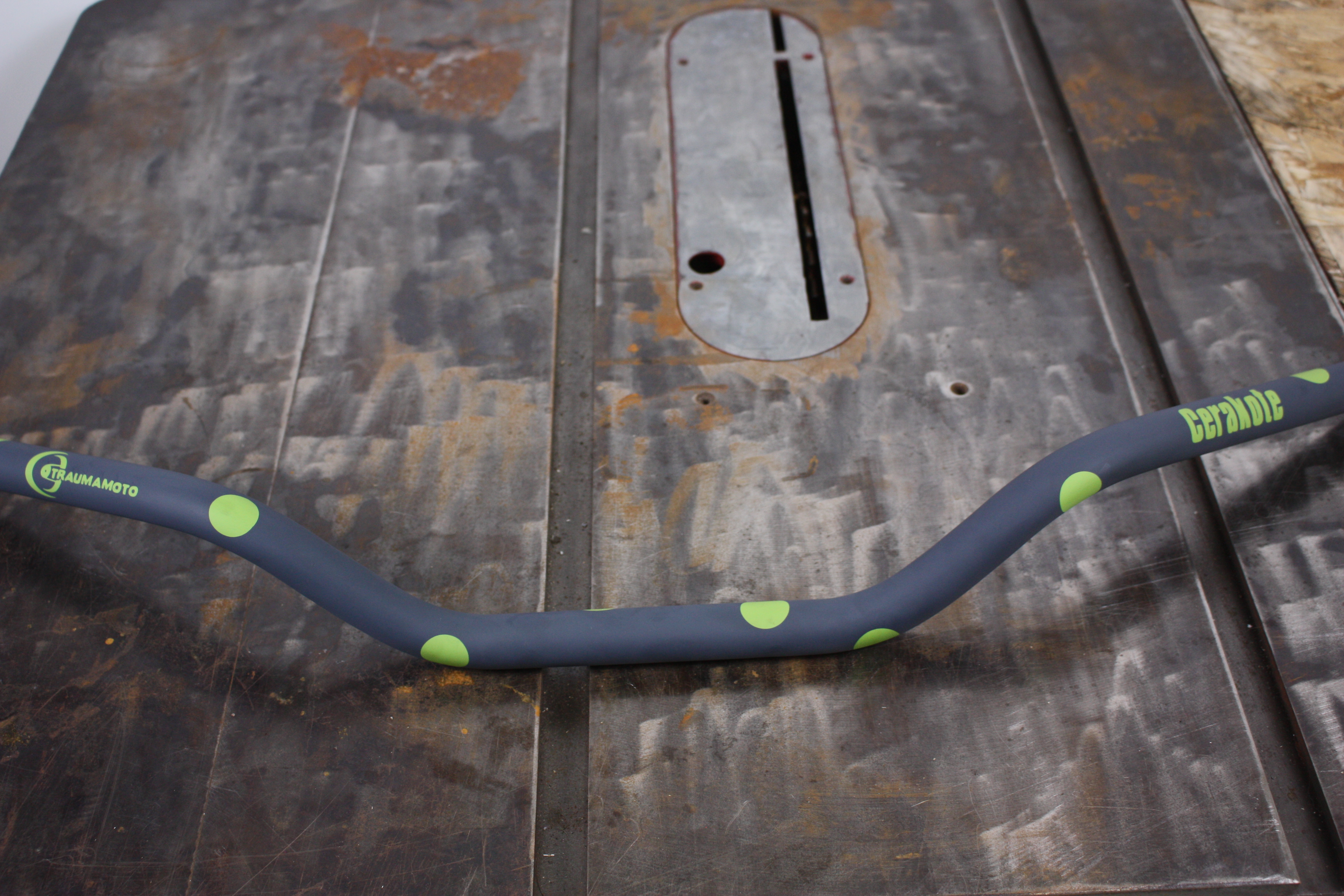 Motorcycle Handlebars Cerakoted using Springfield® Grey and Zombie ...