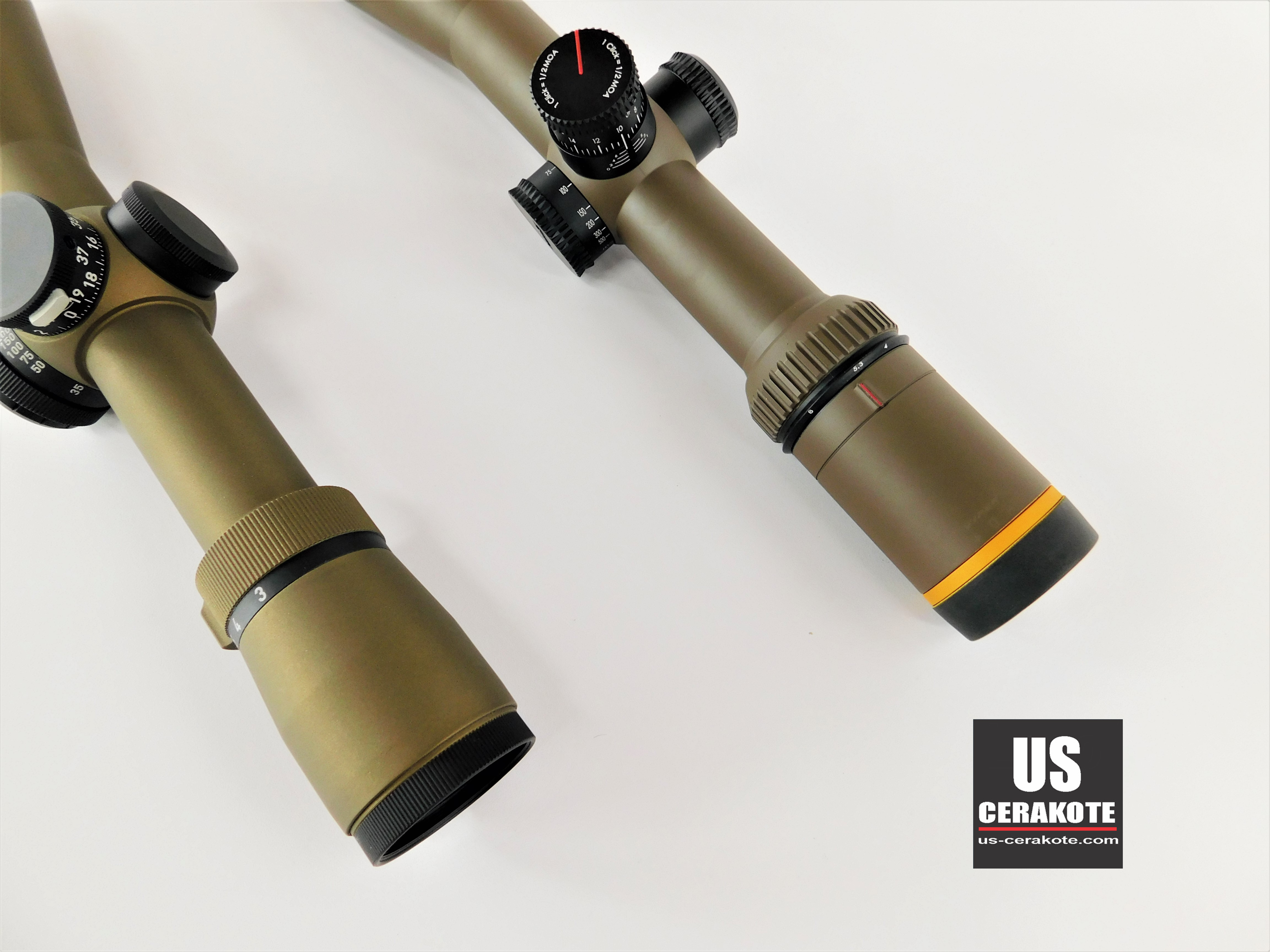 Scopes Cerakoted using Sunflower, Tequila Sunrise and Chocolate Brown ...