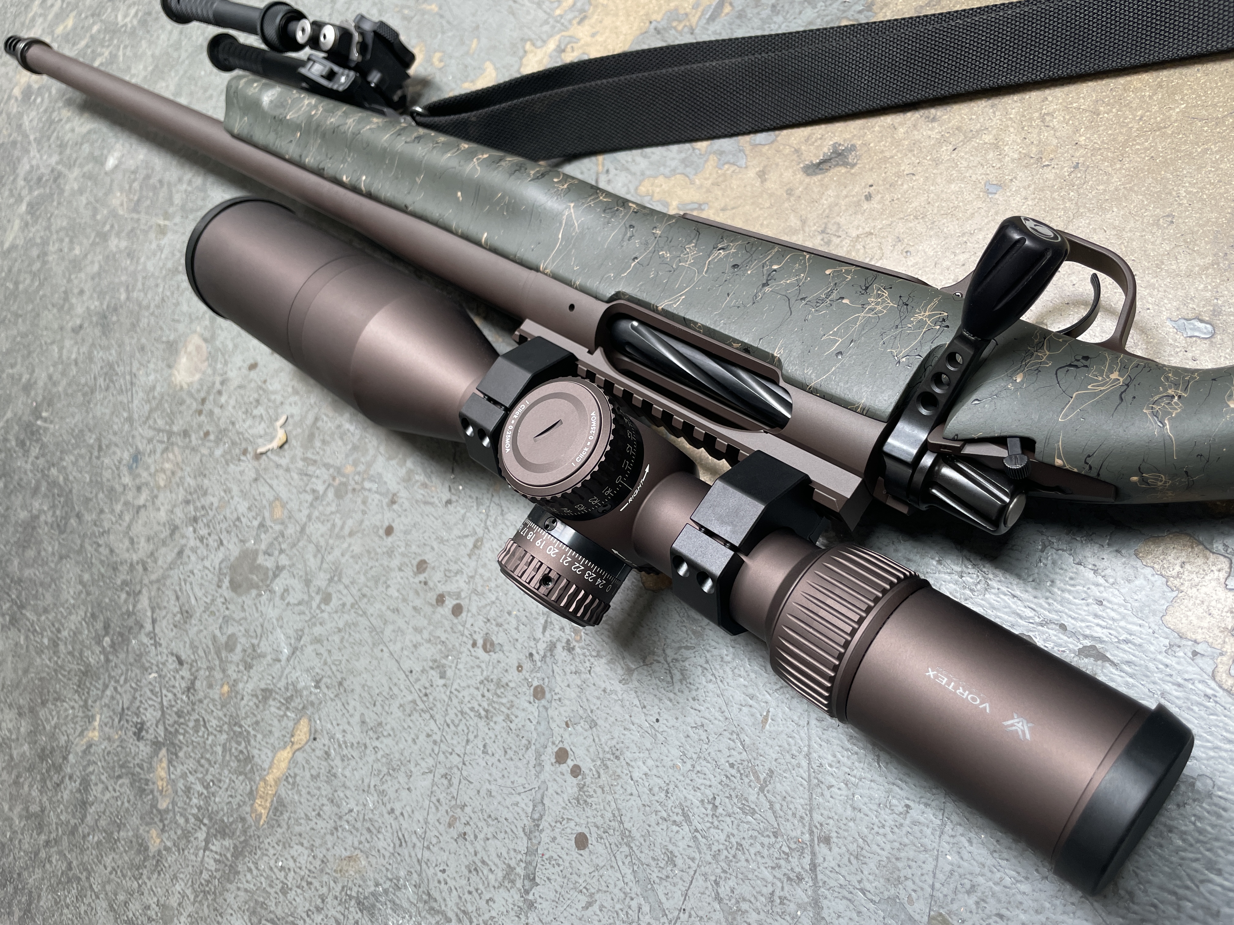 Vortex Scope And Rifle Barrel Cerakoted using Vortex® Bronze | Cerakote