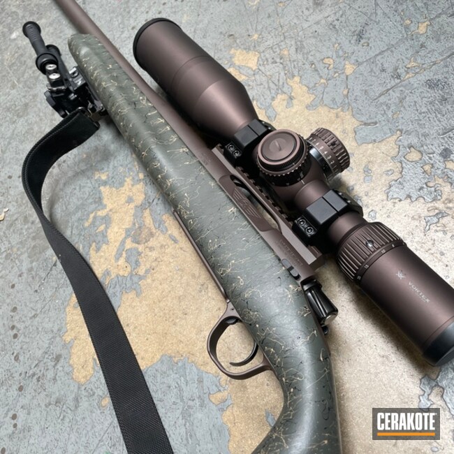 Vortex Scope And Rifle Barrel Cerakoted Using Vortex® Bronze