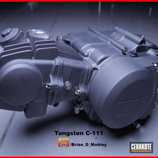 Honda Crf Engine Cerakoted Using Tungsten
