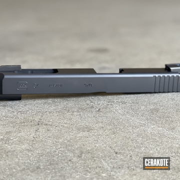 Glock 34 Pistol Slide Cerakoted Using Armor Black