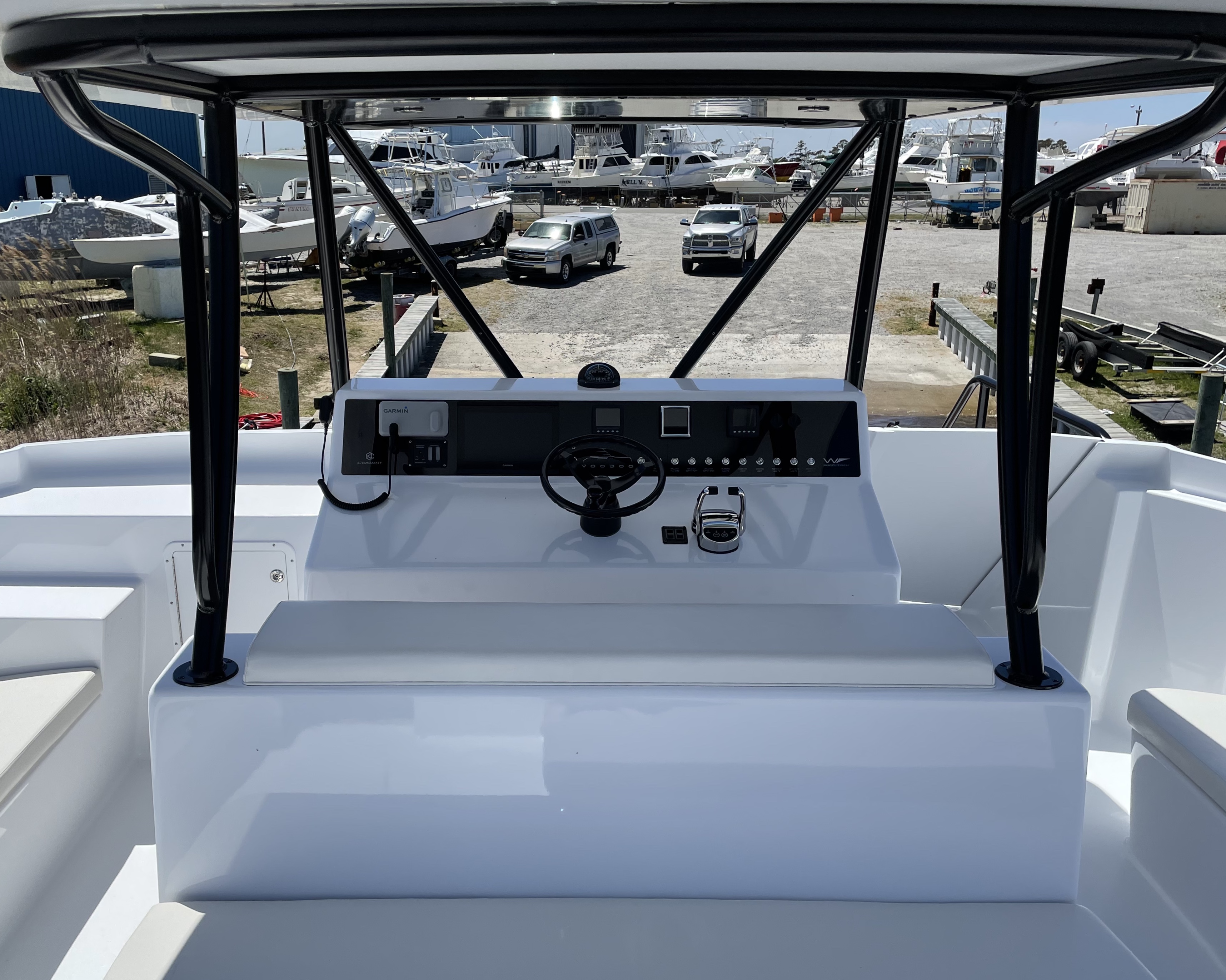 Custom Boat Railing and Handles Cerakoted using Gloss Black | Cerakote