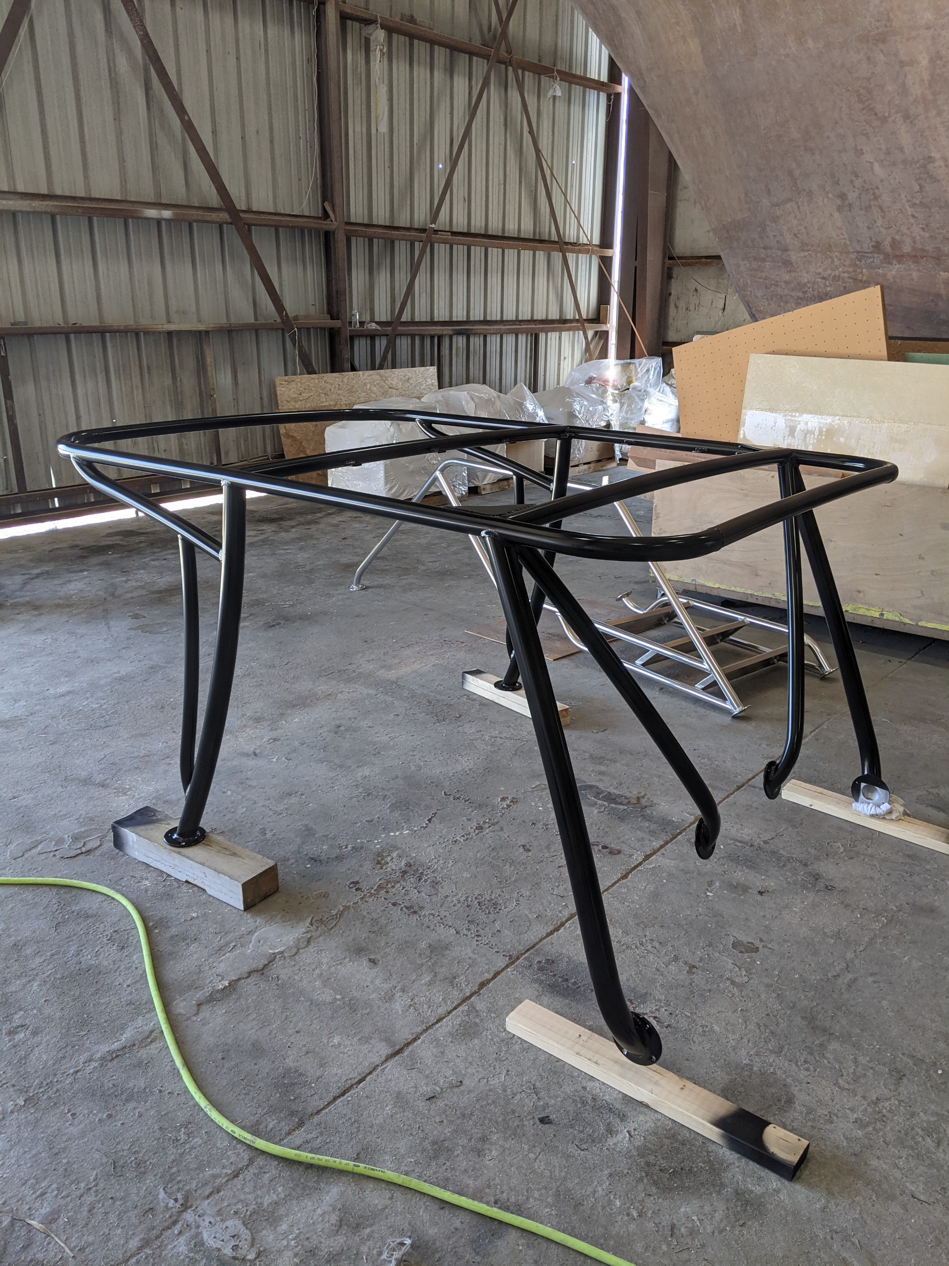 Custom Boat Railing and Handles Cerakoted using Gloss Black | Cerakote