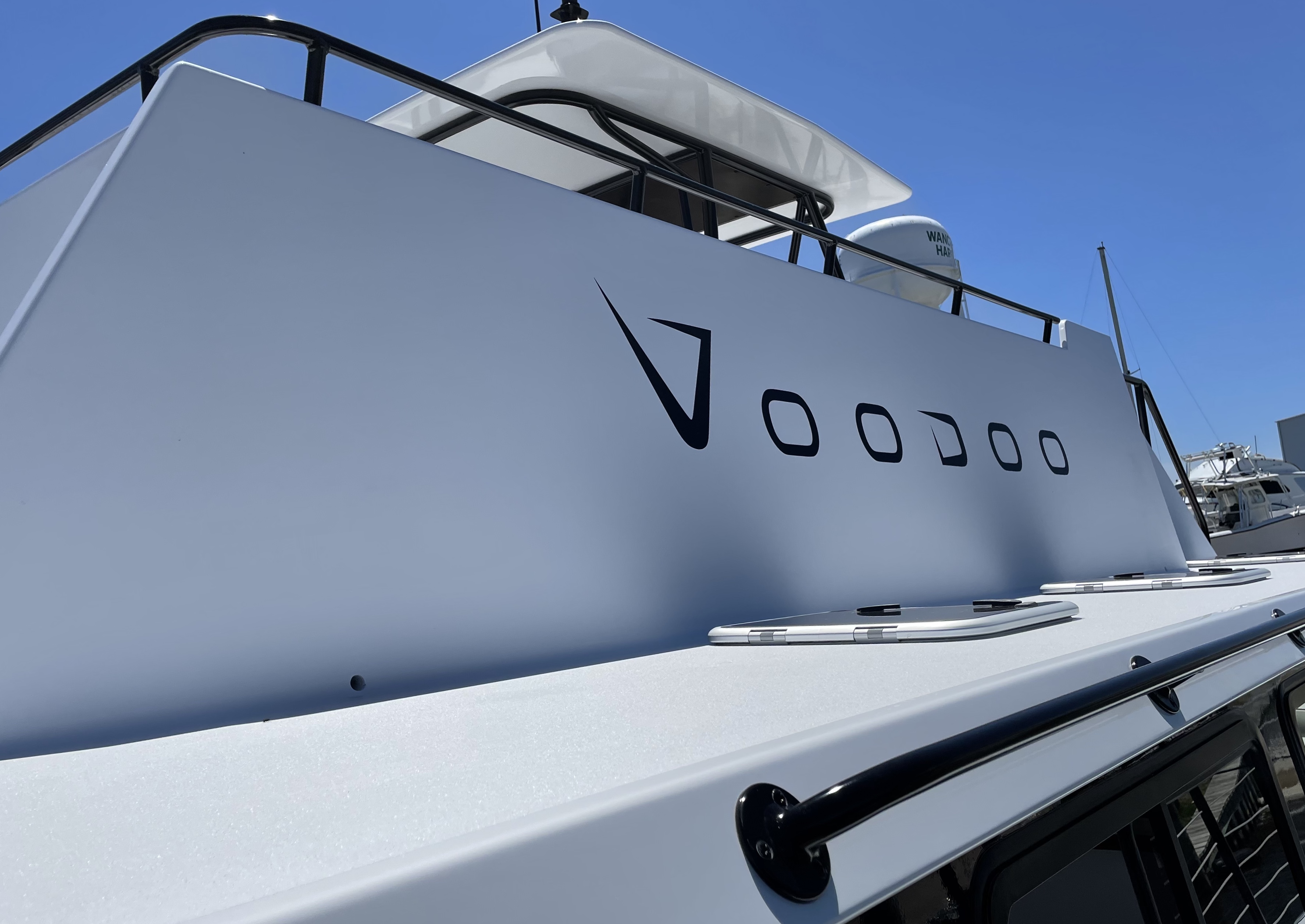 Custom Boat Railing and Handles Cerakoted using Gloss Black | Cerakote