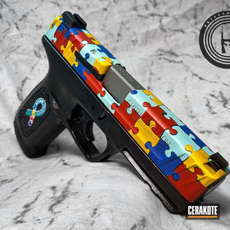 Powder Coating: Laser Engrave,Smith & Wesson,S.H.O.T,SD40VE,SUNFLOWER H-317,Robin's Egg Blue H-175,Custom,Puzzle,Autism Awareness,NRA Blue H-171,HABANERO RED H-318,Cancer Awareness,.40