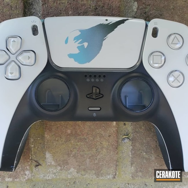 Ps4 Control Cerakoted Using Armor Black, Highland Green And Blue Raspberry
