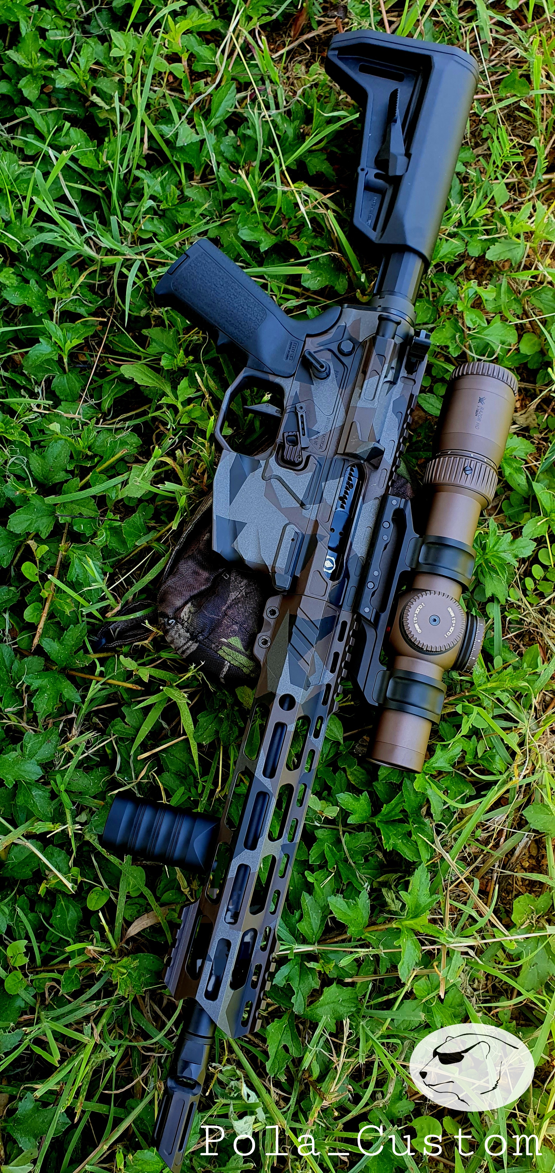 Splinter Camo AR Cerakoted using Vortex® Bronze, Armor Black and ...
