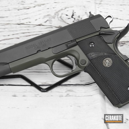 Powder Coating: 1911A1,1911,Frame,S.H.O.T,Springfield 1911,MIL SPEC GREEN  H-264,Springfield Armory,.45