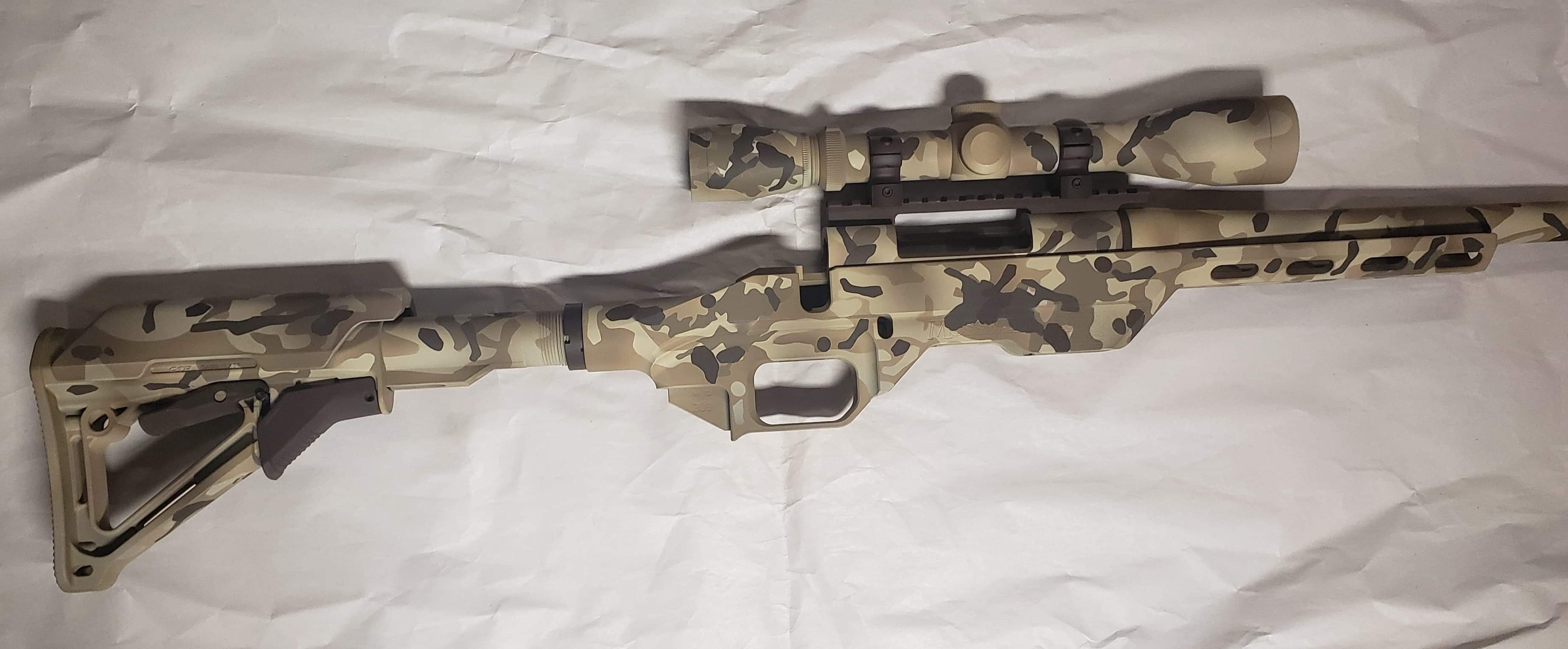 Custom Camo Bolt Action Rifle Cerakoted using Patriot Brown, Plum Brown ...