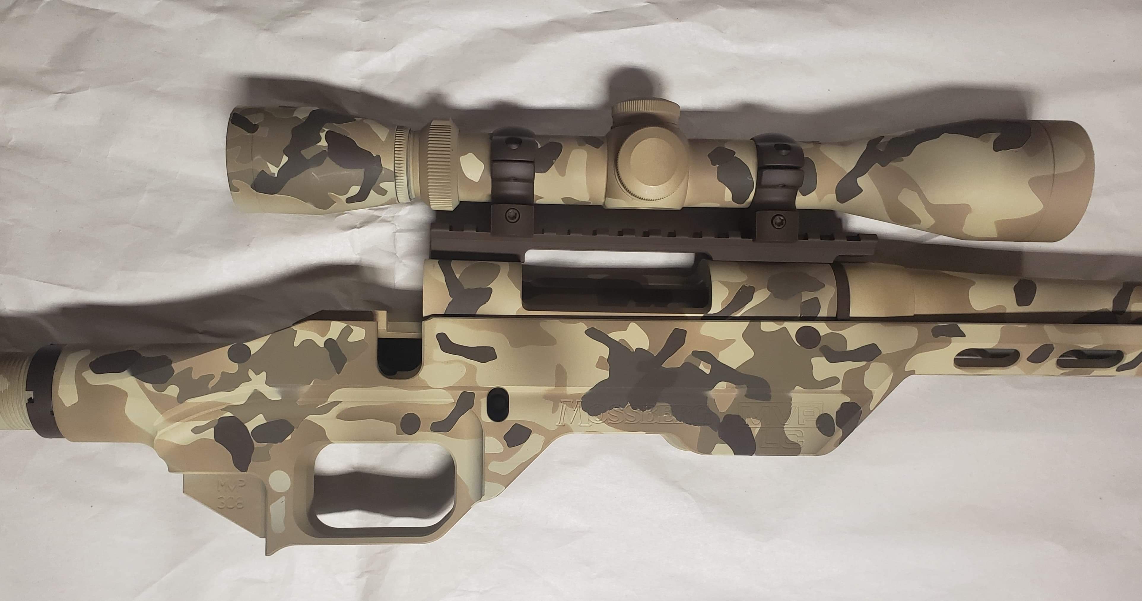 Custom Camo Bolt Action Rifle Cerakoted using Patriot Brown, Plum Brown ...