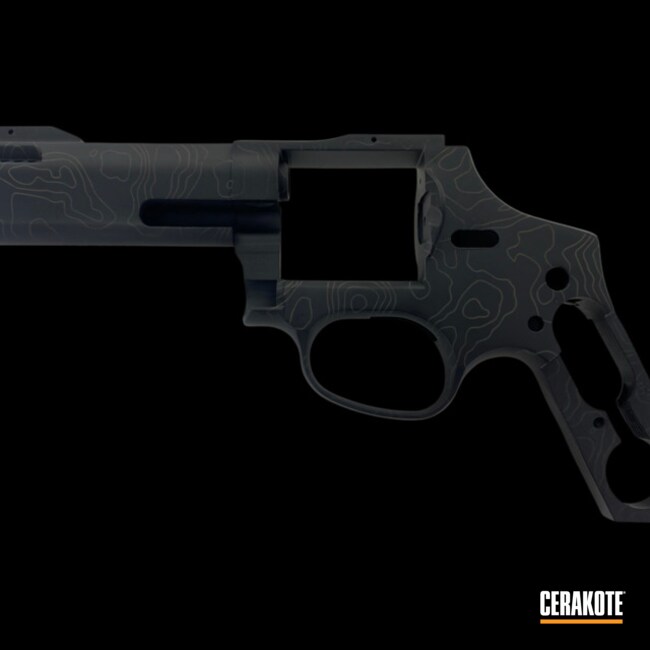 Topo Camo Revolver Cerakoted Using Armor Black And Magpul® O.d. Green