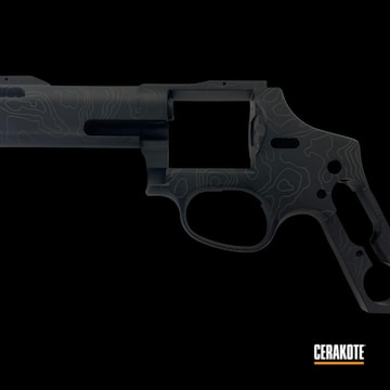 Topo Camo Revolver Cerakoted Using Armor Black And Magpul® O.d. Green