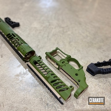 Unique 80% Race Gun Cerakoted Using Armor Black, Desert Sand And Multicam® Bright Green