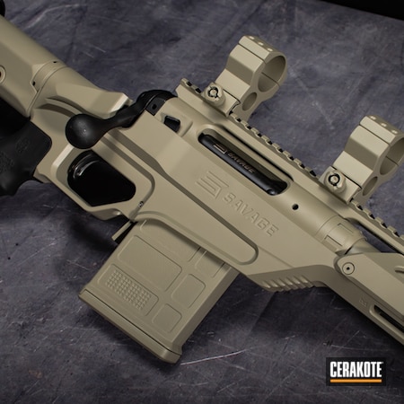 Powder Coating: Firearm,FS BROWN SAND H-30372,S.H.O.T,Precision Rifle,Bolt Action,Savage
