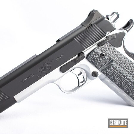 Powder Coating: Firearm,Kimber,BLACKOUT E-100,1911,S.H.O.T,Crushed Silver H-255